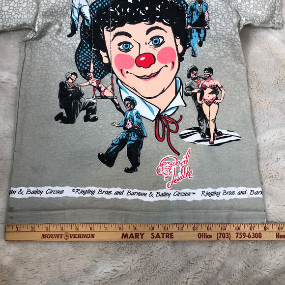 Ringling Bros and Barnum Bailey Circus Vtg Retro 80's T-Shirt XS All Over Print - Picture 7 of 12